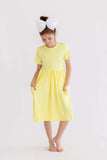 Yellow S/S Pocket Twirl Dress - Mila & Rose ® - Flyclothing LLC