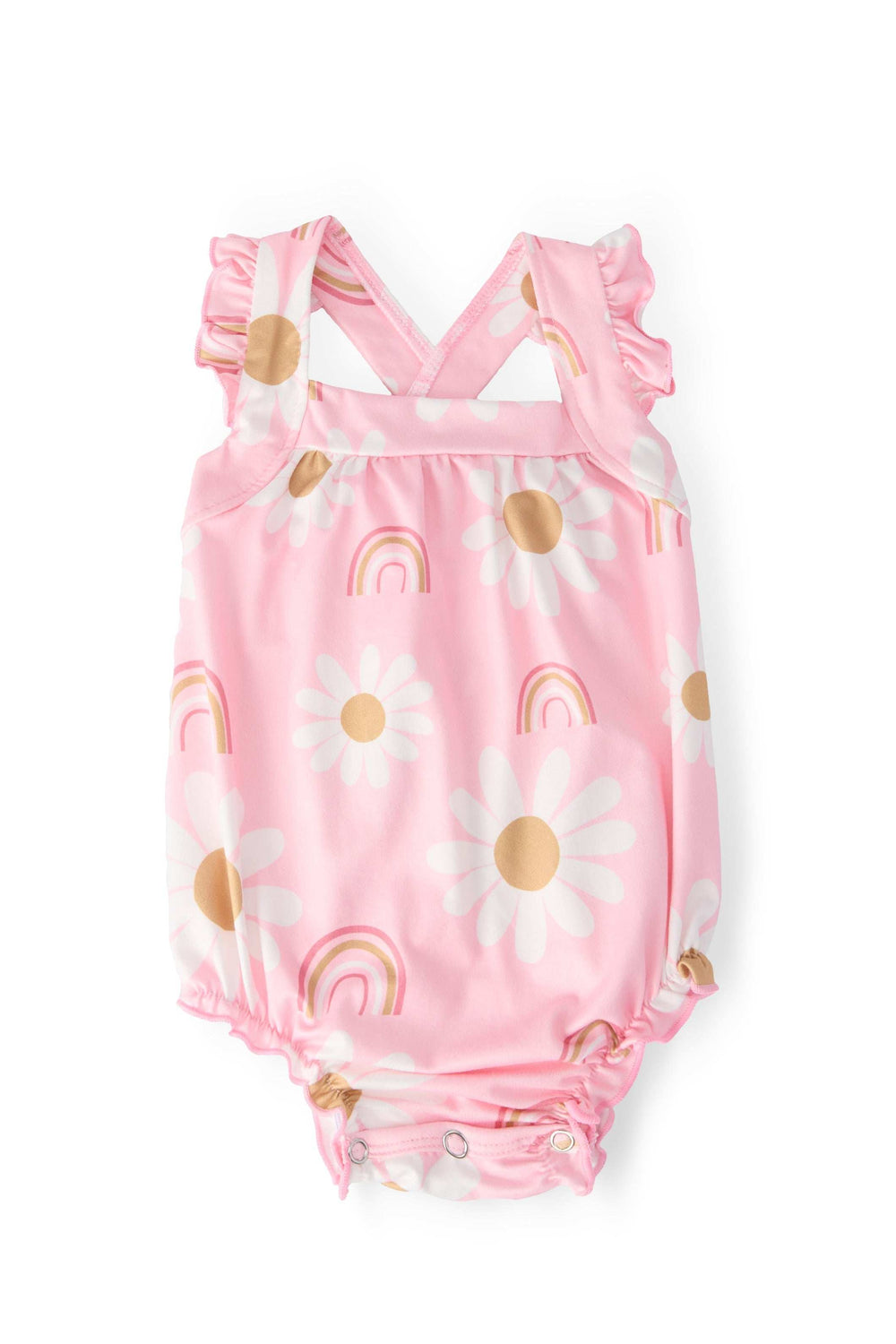 You are My Sunshine Ruffle Cross Back Romper - Mila & Rose ® - Flyclothing LLC