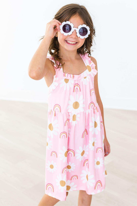 You are My Sunshine Ruffle Cross Back Dress - Mila & Rose ® - Flyclothing LLC