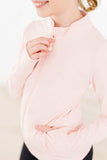 Zen Pink Full-Zip Ruffle Active Jacket - Mila & Rose ® - Flyclothing LLC