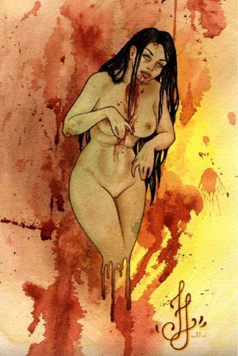 Black Market Art Company Zombie Chick Print - Black Market Art Company - Flyclothing LLC