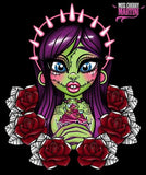 Black Market Art Company Zombie Girl Roses Print - Black Market Art Company - Flyclothing LLC