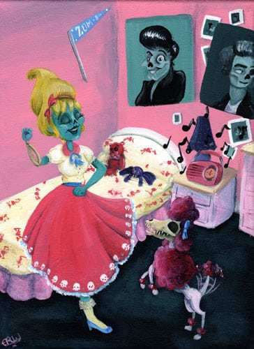 Black Market Art Company Zombie Rockabily Print - Black Market Art Company - Flyclothing LLC