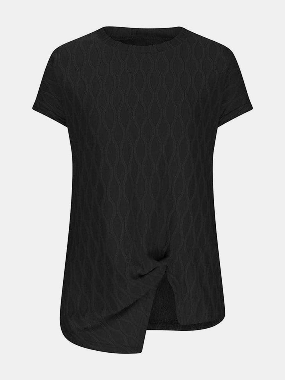 Full Size Round Neck Short Sleeve T-Shirt - Trendsi - Flyclothing LLC