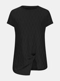 Full Size Round Neck Short Sleeve T-Shirt - Trendsi - Flyclothing LLC