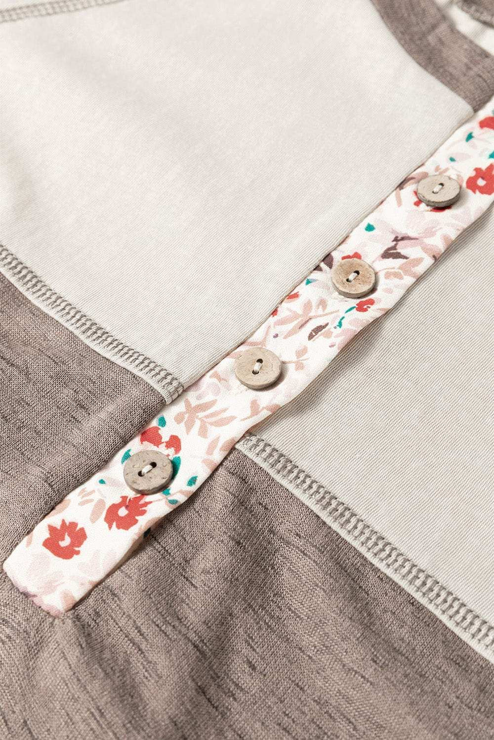 Floral Half Button Long Sleeve T-Shirt - Trendsi - Flyclothing LLC