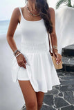 Devine Smocked Scoop Neck Mini Cami Dress - Trendsi - Flyclothing LLC