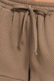 Zenana Textured Knit Jacquard Drawstring Shorts - Trendsi - Flyclothing LLC