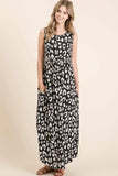 BOMBOM Leopard Maxi Dress with Pockets - Trendsi - Flyclothing LLC