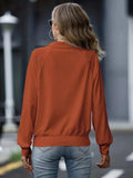 Zip Up Collared Neck Raglan Sleeve Jacket - Trendsi - Flyclothing LLC