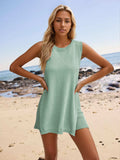 Slit Round Neck Top and Shorts Set - Trendsi - Flyclothing LLC