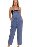Zenana Washed Knot Strap Relaxed Fit Overalls - Trendsi - Flyclothing LLC