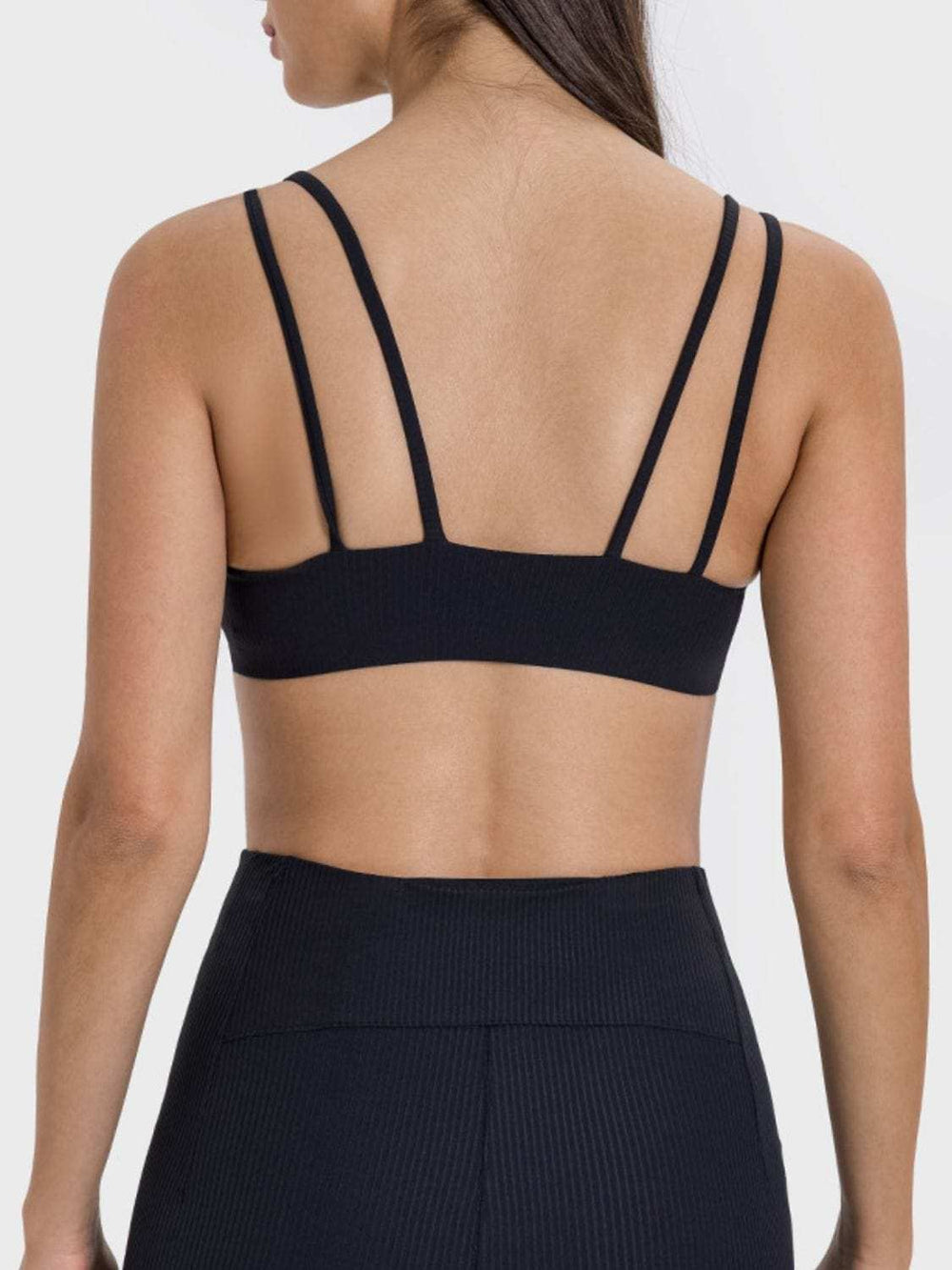 Scoop Neck Double Strap Active Cami - Trendsi - Flyclothing LLC