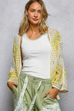 POL Open Front Crochet Cardigan with Granny Square Pattern - Trendsi - Flyclothing LLC