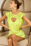 BiBi French Terry Knit Cut Out Detailed with Lace - Trendsi - Flyclothing LLC