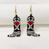 Cowboy Boot Dangle Earrings - Trendsi - Flyclothing LLC