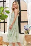 ADORA Gingham Detail Washed Dress - Trendsi - Flyclothing LLC