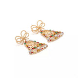 18K Gold-Plated Christmas Bell Dangle Earrings - Trendsi - Flyclothing LLC