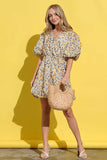 And The Why Full Size Floral Surplice Puff Sleeve Dress - Trendsi - Flyclothing LLC