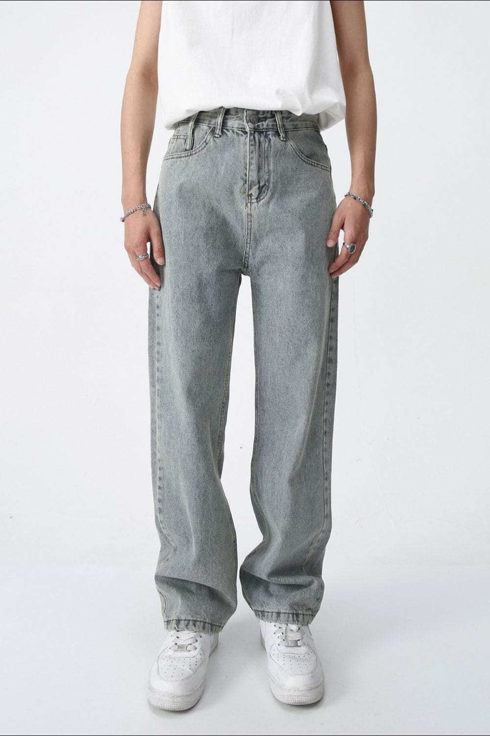 Baggy Jeans with Pockets - Trendsi - Flyclothing LLC