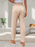 Tied High Waist Pants - Trendsi - Flyclothing LLC