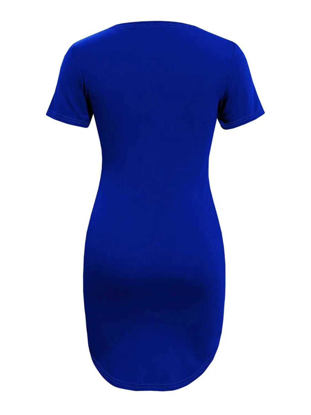 Round Neck Short Sleeve Mini Tee Dress - Trendsi - Flyclothing LLC