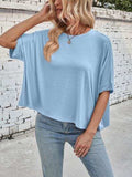 Lovelet Round Neck Half Sleeve T-Shirt - Trendsi - Flyclothing LLC