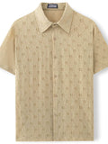 Men's Plus Size Button Down Short Sleeve Shirt - Trendsi - Flyclothing LLC