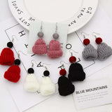 Christmas Knitted Beanie Earrings - Trendsi - Flyclothing LLC