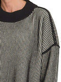 Zenana Ribbed Exposed Seam Two Tone Sweater - Trendsi - Flyclothing LLC