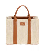 David Jones Square Woven Tote Handbag - Trendsi - Flyclothing LLC