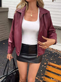 Zip Up Long Sleeve Jacket - Trendsi - Flyclothing LLC