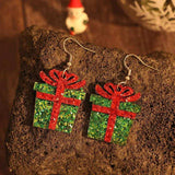 Sequin Gift Box PU Leather Earrings - Trendsi - Flyclothing LLC