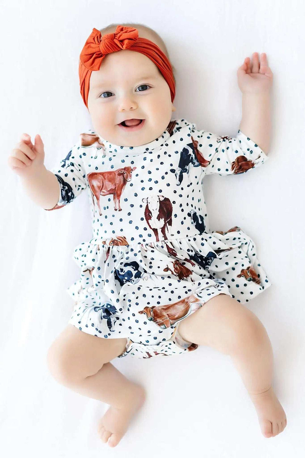 SALE Moo Meadows 3/4 Sleeve Twirl Bodysuit - Mila & Rose ® - Flyclothing LLC