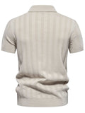 Men's Collared Neck Short Sleeve Knit Polo - Trendsi - Flyclothing LLC