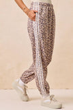 BiBi Side Lines Leopard Track Pants - Trendsi - Flyclothing LLC