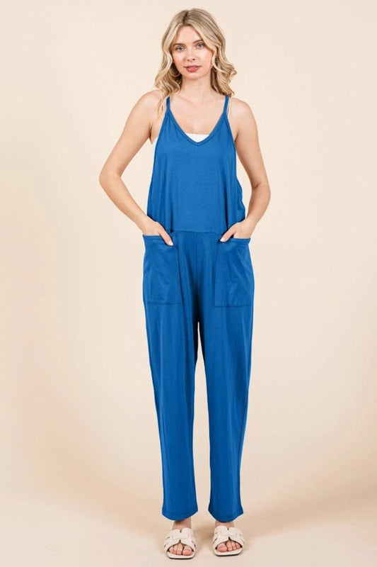 Culture Code Full Size Sleeveless Jumpsuit with Pockets - Trendsi - Flyclothing LLC