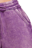 Zenana Acid Wash Fleece Drawstring Shorts With Pockets - Trendsi - Flyclothing LLC