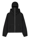Men's Zip Up Long Sleeve Hoodie with Mask - Trendsi - Flyclothing LLC