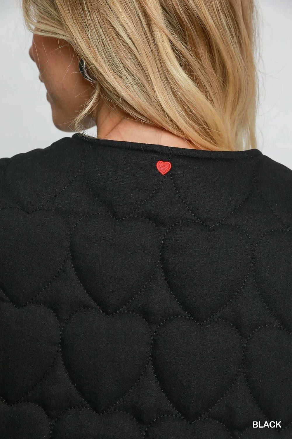 Umgee Heart Quilted Tie-Front Vest - Trendsi - Flyclothing LLC
