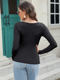 Round Neck Long Sleeve T-Shirt - Trendsi - Flyclothing LLC