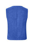 V-Neck Button Up Vest Coat - Trendsi - Flyclothing LLC