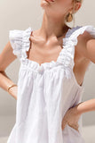 Ruffled Square Neck Top and Shorts Set - Trendsi - Flyclothing LLC