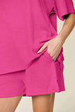 Double Take Basic style Round Neck Solid Set - Trendsi - Flyclothing LLC