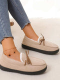 Bow Round Toe Flat Slip-Ons - Trendsi - Flyclothing LLC