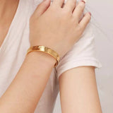 18K Gold-Plated Copper Open Bracelet - Trendsi - Flyclothing LLC