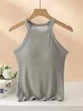 Grecian Neck Tank With Chest Pads - Trendsi - Flyclothing LLC
