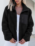 Zip Up Long Sleeve Plush Jacket - Trendsi - Flyclothing LLC