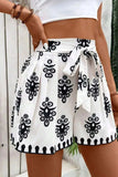 Tied Printed Shorts - Trendsi - Flyclothing LLC