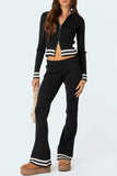 Zip Up Long Sleeve Top and Pants Set - Trendsi - Flyclothing LLC